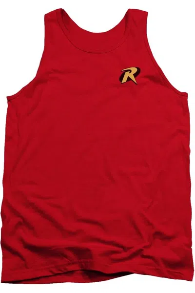 Gildan Batman Robin Logo Adult Tank Top In Red