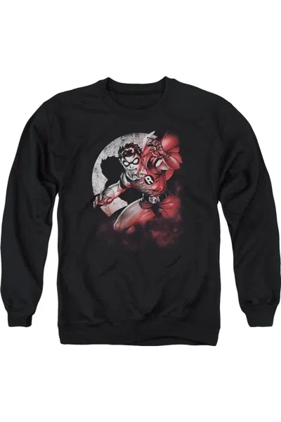 Gildan Batman Robin Spotlight Adult Crewneck Sweatshirt In Black