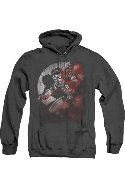 Gildan Batman Robin Spotlight Adult Heather Hoodie / Hooded Sweatshirt In Black