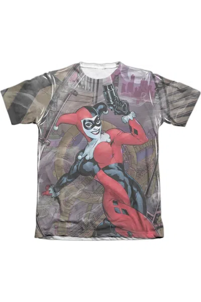 Gildan Batman Roller Coaster Of Love Adult Poly/cotton Short Sleeve Tee / T-shirt In Gray