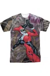 Gildan Batman Roller Coaster Of Love Short Sleeve Adult Poly Crew Tee / T-shirt In White