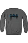 Gildan Batman Run Away Adult Crewneck Sweatshirt In Pink