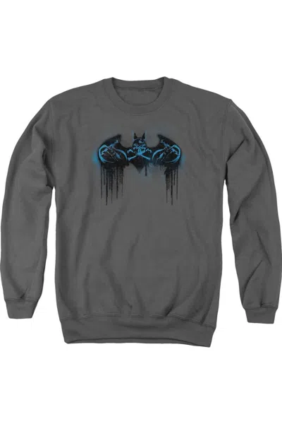 Gildan Batman Run Away Adult Crewneck Sweatshirt In Pink