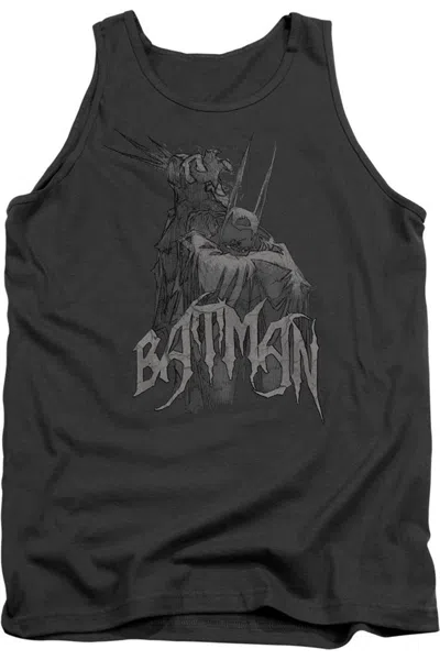 Gildan Batman Scary Right Hand Adult Tank Top In Pink