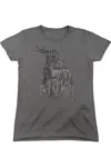 Gildan Batman Scary Right Hand Short Sleeve Womens Tee / T-shirt In Pink