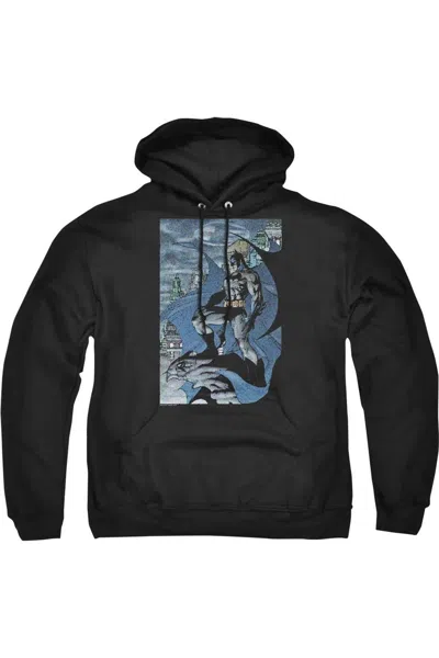 Gildan Batman Seurbat Adult Pull Over Hoodie / Hooded Sweatshirt In Black