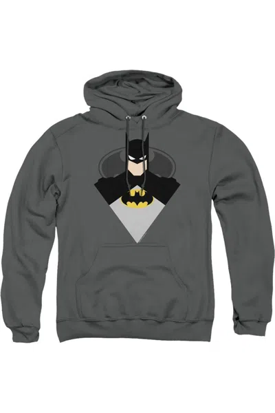Gildan Batman Simple Bat Adult Pull Over Hoodie / Hooded Sweatshirt In Pink
