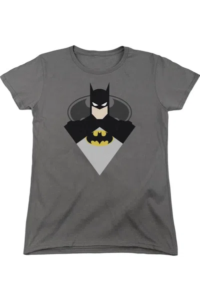 Gildan Batman Simple Bat Short Sleeve Womens Tee / T-shirt In Pink