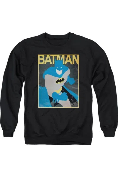 Gildan Batman Simple Bm Poster Adult Crewneck Sweatshirt In Black