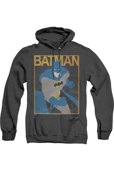 Gildan Batman Simple Bm Poster Adult Heather Hoodie / Hooded Sweatshirt In Black