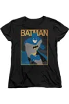 Gildan Batman Simple Bm Poster Short Sleeve Womens Tee / T-shirt In Black