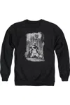 Gildan Batman Sketchy Shadows Adult Crewneck Sweatshirt In Black