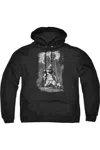 Gildan Batman Sketchy Shadows Adult Pull Over Hoodie / Hooded Sweatshirt In Black