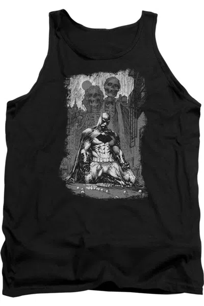 Gildan Batman Sketchy Shadows Adult Tank Top In Black
