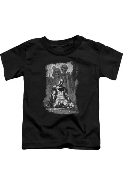 Gildan Kids' Batman Sketchy Shadows Short Sleeve Youth Tee / T-shirt In Black