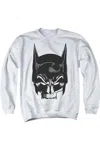 Gildan Batman Skull On White Adult Crewneck Sweatshirt In White