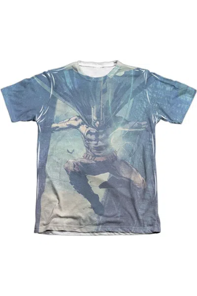 Gildan Batman Skyscrapers Adult Poly/cotton Short Sleeve Tee / T-shirt In White