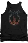 Gildan Batman Smoke & Fire Adult Tank Top In Black