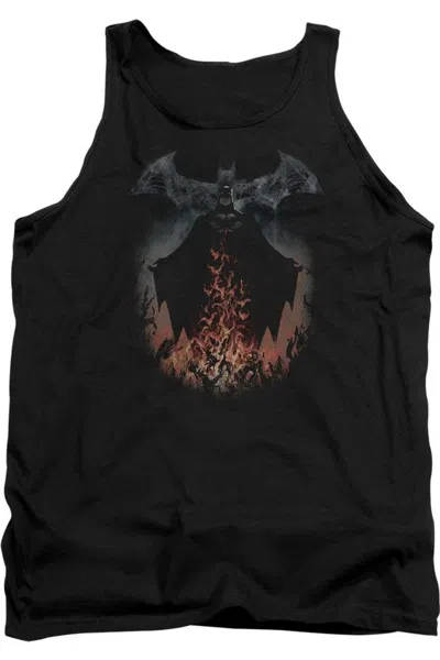 Gildan Batman Smoke & Fire Adult Tank Top In Black