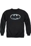 Gildan Batman Smoke Signal Adult Crewneck Sweatshirt In Black