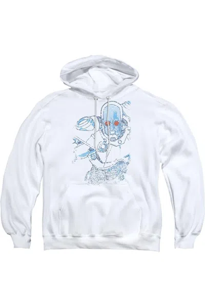 Gildan Batman Snowblind Freeze Adult Pull Over Hoodie / Hooded Sweatshirt In White