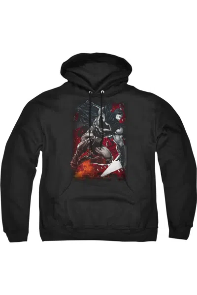 Gildan Batman Sparks Leap Adult Pull Over Hoodie / Hooded Sweatshirt In Black