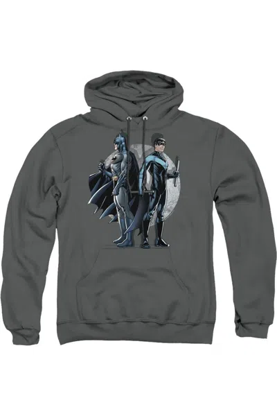 Gildan Batman Spotlight Adult Pull Over Hoodie / Hooded Sweatshirt In Pink