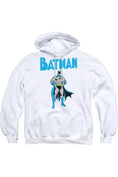 Gildan Batman Stance Adult Pull Over Hoodie / Hooded Sweatshirt In White