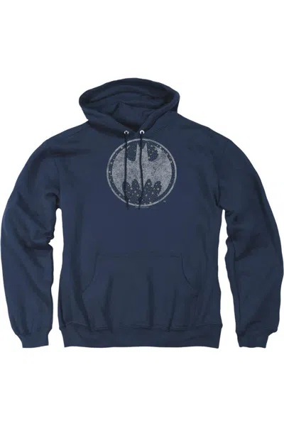 Gildan Batman Starry Night Shield Adult Pull Over Hoodie / Hooded Sweatshirt In Blue