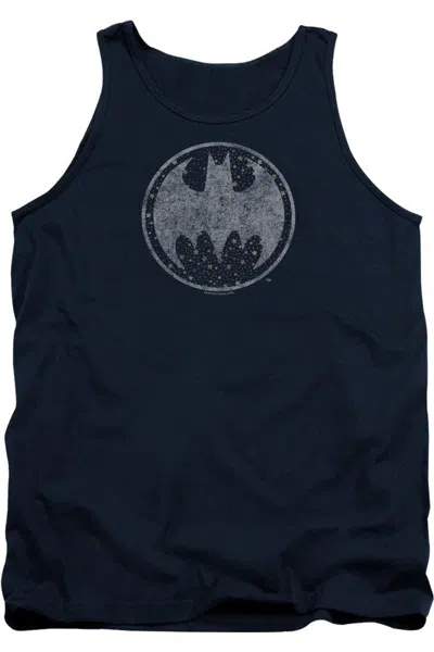 Gildan Batman Starry Night Shield Adult Tank Top In Blue