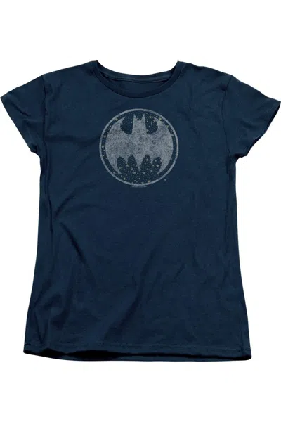 Gildan Batman Starry Night Shield Short Sleeve Women´s Tee / T-shirt In Blue
