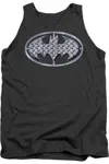 Gildan Batman Steel Mesh Shield Adult Tank Top In Pink