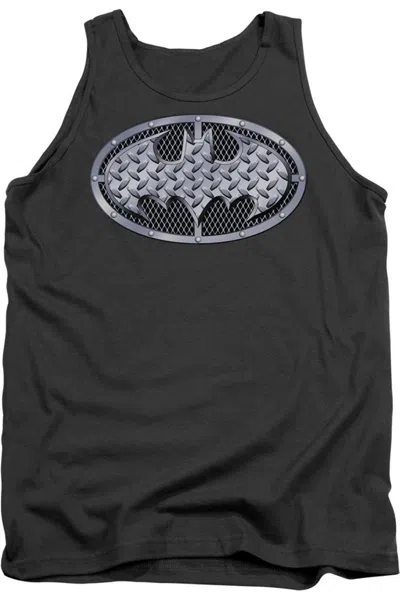 Gildan Batman Steel Mesh Shield Adult Tank Top In Pink