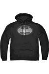 Gildan Batman Steel Wall Shield Adult Pull Over Hoodie / Hooded Sweatshirt In Black