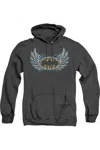 Gildan Batman Steel Wings Logo Adult Heather Hoodie / Hooded Sweatshirt In Black