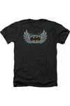 Gildan Batman Steel Wings Logo Adult Heather Tee / T-shirt In Black