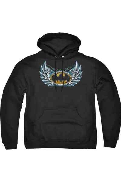 Gildan Batman Steel Wings Logo Adult Pull Over Hoodie / Hooded Sweatshirt In Black
