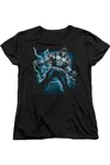 Gildan Batman Gritted Teeth Short Sleeve Womens T-shirt In Black