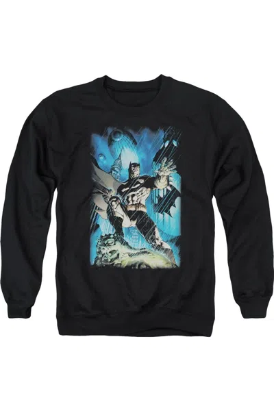 Gildan Batman Stormy Dark Knight Adult Crewneck Sweatshirt In Black