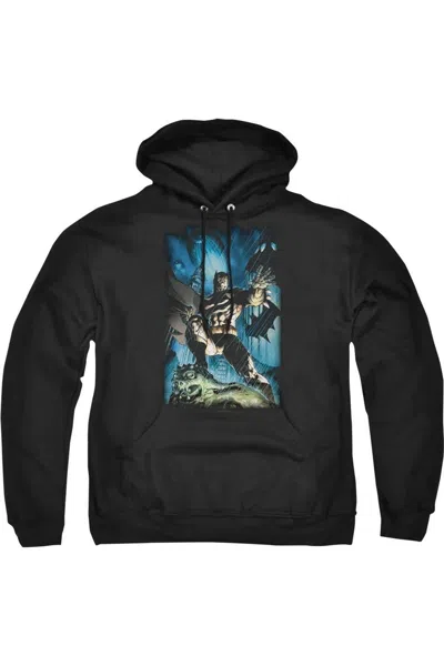 Gildan Batman Stormy Dark Knight Adult Pull Over Hoodie / Hooded Sweatshirt In Black