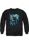 Gildan Batman Stormy Knight Adult Crewneck Sweatshirt In Black