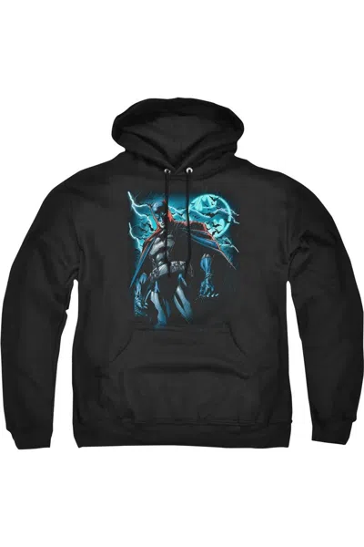 Gildan Batman Stormy Knight Adult Pull Over Hoodie / Hooded Sweatshirt In Black