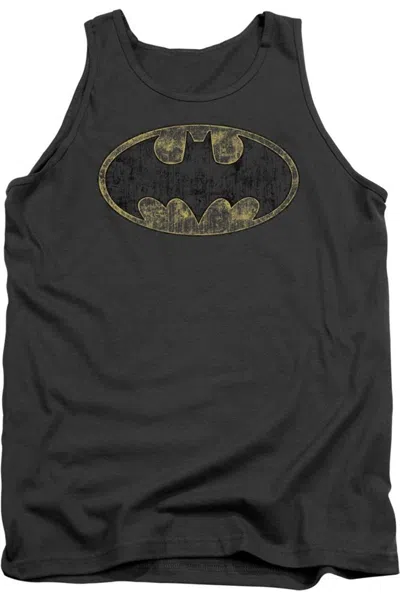 Gildan Batman Tattered Logo Adult Tank Top In Pink
