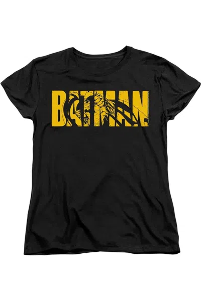 Gildan Batman Text On Black Short Sleeve Women´s Tee / T-shirt