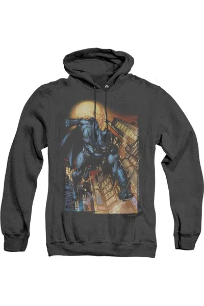 Gildan Batman The Dark Knight #1 Adult Heather Hoodie / Hooded Sweatshirt In Black