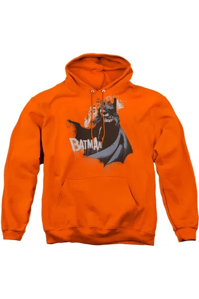 Gildan Batman The Drip Knight Adult Pull Over Hoodie / Hooded Sweatshirt In Orange