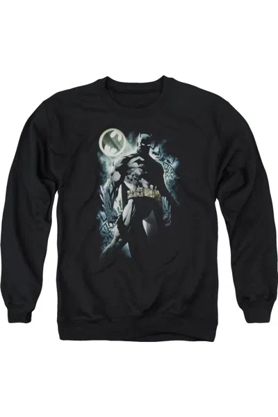 Gildan Batman The Knight Adult Crewneck Sweatshirt In Black