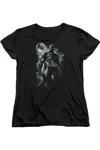 Gildan Batman The Knight Short Sleeve Womens Tee / T-shirt In Black