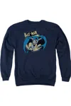 Gildan Batman Through The Night Adult Crewneck Sweatshirt In Blue