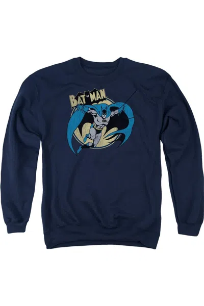 Gildan Batman Through The Night Adult Crewneck Sweatshirt In Blue